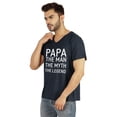 thumbnail image 4 of Inkmeso Mens Letter Printed Tshirt&nbsp;Papa The Man The Myth The Legend For Daddys Cotton Jersey Tee Shirt For Grandpa, 4 of 6