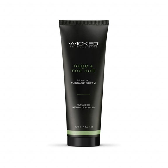 Wicked Sensual Care Sage and Sea Salt - Scented Sensual Massage Cream - 4 Oz