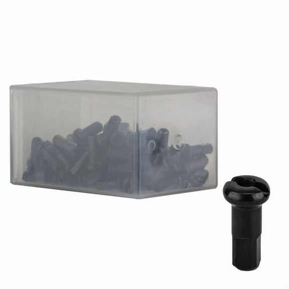 DT Swiss Standard Brass Spoke Nipples 2.0 x 12mm Black Box of 100 E-Bike Use