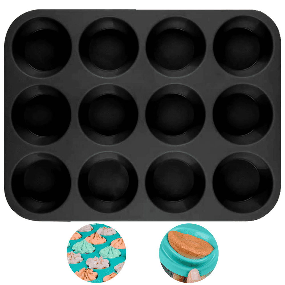 Details about   Reusable Silicone Cake Mold Muffin Baking Nonstick and Heat Resistant 6pcs 