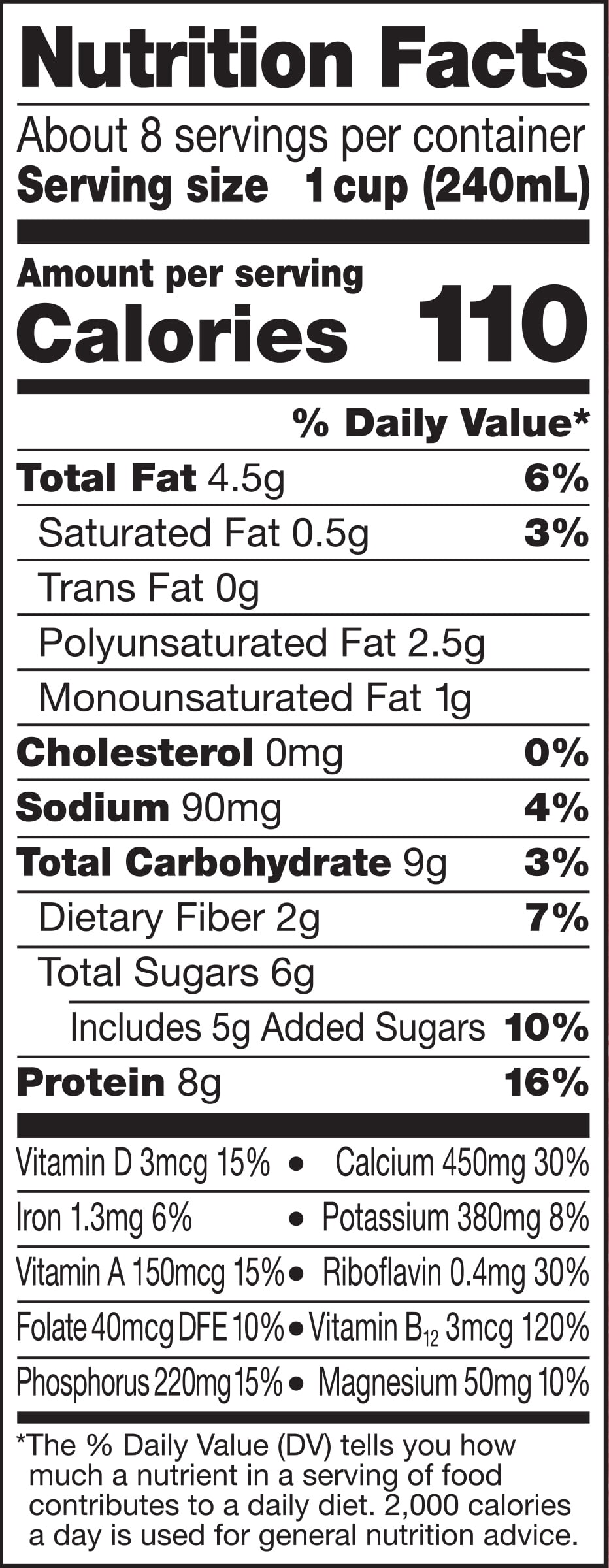 Soy Milk Nutrition Label Besto Blog