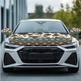 thumbnail image 2 of Yuyamidu Aztec Car Hood Cover Brown Cow Print Side Mirror Covers for Cars Sedans 1 Car Front Hood Cover Protector 2 Auto Side View Mirror Covers Fashion Car Exterior Accessory, 2 of 7