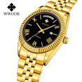thumbnail image 3 of Men Watch Classic Analog Quartz Date Stainless Steel Milanese Mesh Band Ultra-Thin Rectangle Dial Luminous, 3 of 7
