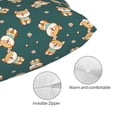 thumbnail image 3 of Honeii Cute Shiba Print Pillow Cases,Plush Throw Pillow Covers,Decorative Pillowcase for Sofa, Couch, Living Room-14"x20", 3 of 6
