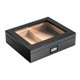 thumbnail image 1 of Caja humidificadora de puros negra brillante Estuche de madera para puros con humidificador higrómetro Humidores para puros COHIBA Negro, Negro, 1 of 5