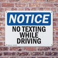 thumbnail image 4 of (2 Pack) No Texting While Driving OSHA Notice Sign 18 Inch X 12 Inch Plastic Sign, Weather Resistant, UV Protected for Workplace, Business, and Construction Site, Made in the USA, 4 of 8