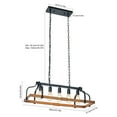 thumbnail image 5 of 31.5“ Rustic 5-Light Farmhouse Wood Chandelier French Country Dining Room Ceiling Light Fixture, 5 of 23