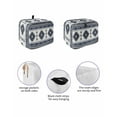 thumbnail image 2 of Fsddascl Dark Blue Boho Small Toaster Cover 2 Slice, Kitchen Appliance Covers, Farmhouse Neutral Abstract Geometric Toaster Oven Cover with Loop, Bread Machine Cover Polyester Dust Cover Protection, 2 of 5