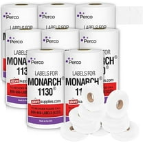 White Pricing Labels for Monarch 1130 Pricing Gun - 8 Sleeve, 200,000 Price Gun Labels