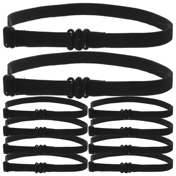 Masteelf 10pcs Adjustable Bow Tie Straps Extension Belts Pre-Tied Bowtie Bands for Men with Bow Tie Strap Hardware