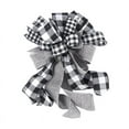 thumbnail image 3 of Christmas Tree Bow Topper,Large Buffalo Plaid Christmas Bow for Wreath Ribbon Xmas Tree,Indoor/Outdoor Winter Party Birthday Wedding Christmas Decoration Supplie,23"x13", 3 of 6