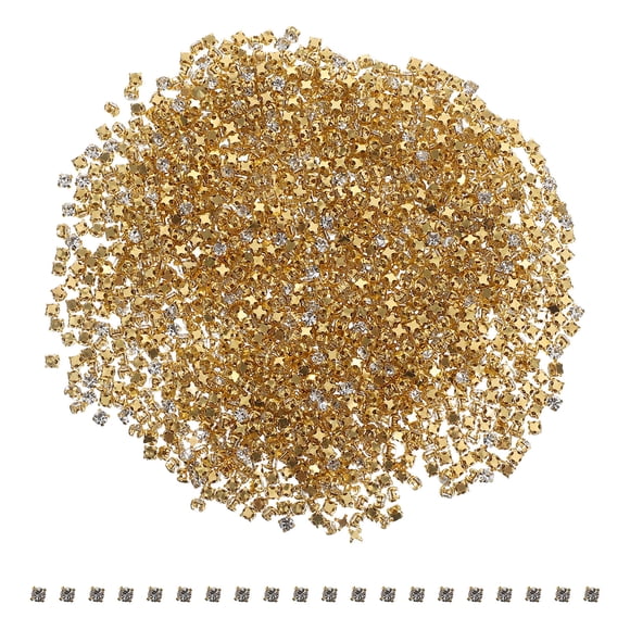 REOFLYUP 1440pcs Gems Clothing Decor with Golden Glass for DIY Projects