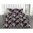thumbnail image 2 of Ambesonne Garden Scene Quilted Coverlet 3 Pcs, Romantic Flower Exotic, Queen Size, Pistachio Green Lilac, 2 of 4