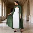 thumbnail image 2 of Levmjia Women Chiffon Cape Shawl Solid Long Hooded Sheer Cloak Lightweight Flowy Cover Up Halloween Evening Party Events Elegant, 2 of 9