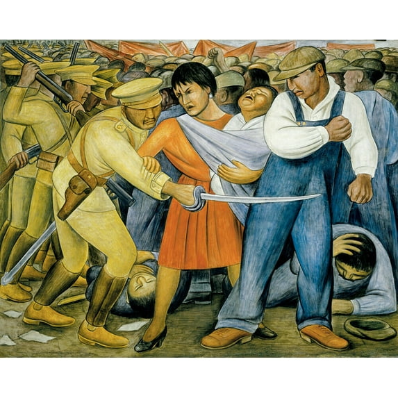 Emiliano Zapata Diego Rivera Mural - Canvas OR Print Wall Art