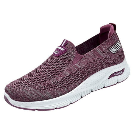 Blphud Comfortable Shoes for Women Formal Sandals Women Casual Shoes Fashionable New Pattern Couple Style Simple Solid Color Flat Bottom Comfortable Non Slip Shoes Ladies Sandals Purple 40