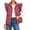 Red, variant on Womens Plaid Puffer Vests Ruffle Sleeveless Lightweight Quilted Vest Fall Winter Padded Gilets Coats