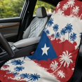 thumbnail image 3 of Bulopur Tropical Front Car Seat Towel for Men Puerto Rican Flag Palm Tree Silhouette Breathable Car Seat Sweat Protector with Storage Bag for Beach Holiday Soft Fit SUV Sedan Truck 1pcs, 3 of 7