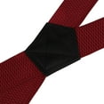 thumbnail image 3 of Buyless Fashion Heavy Duty Suspenders for Men - 48" Adjustable Straps 1 1/2" - X Back with Black Plastic Clips - 5147-Burgundy, 3 of 7