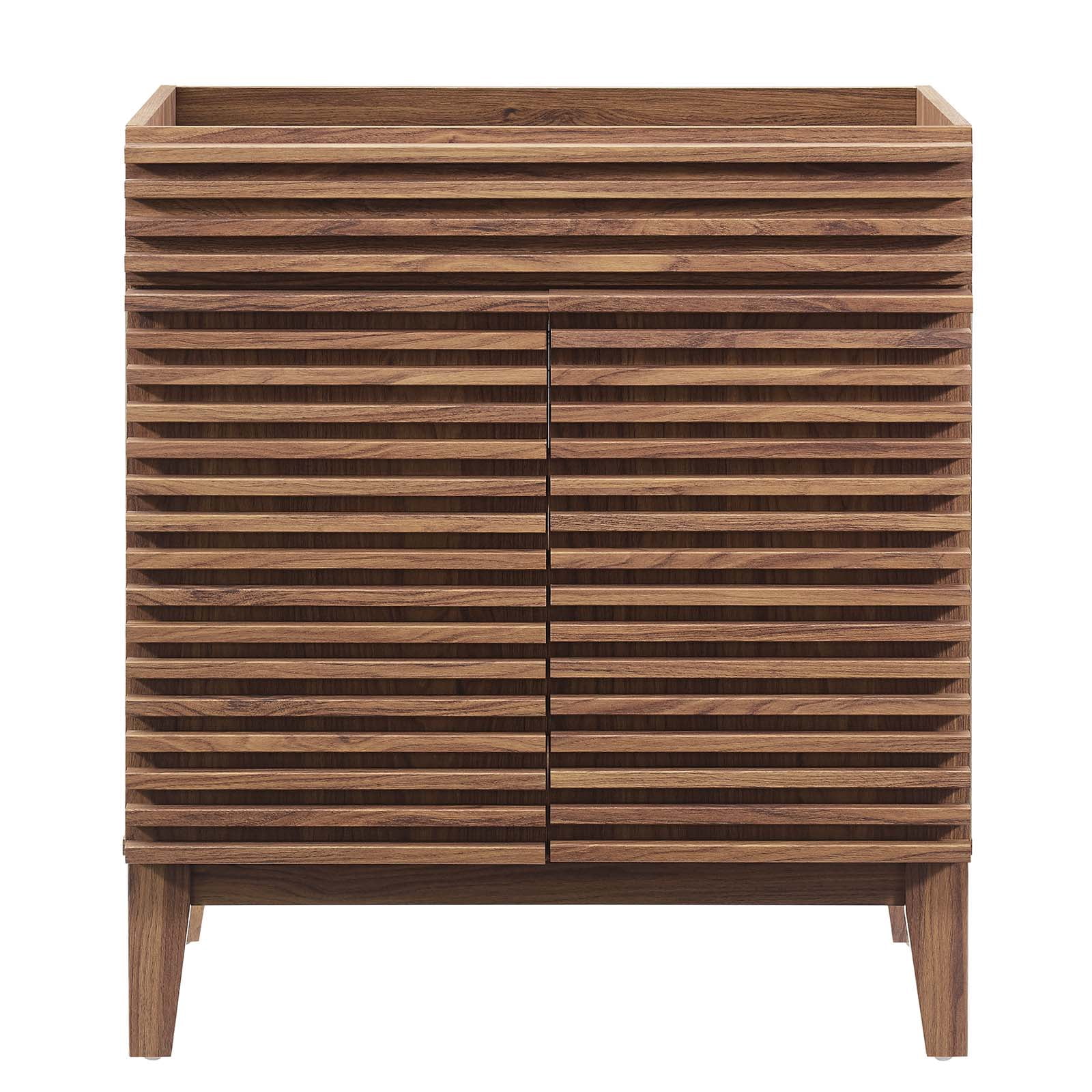 Modway Render 30" Bathroom Vanity Cabinet (Sink Basin Not Included) in Walnut