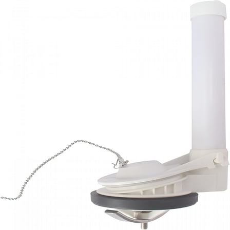 HIBIBUD Universal Toilet Flush Valve,2-Inch One Piece Toilet Replacement Parts Toilet Repair Kit with Flapper and Chain,Easy to Install,White