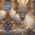 thumbnail image 5 of Shower Curtain, Golden Horned White Dragon Washable Shower Curtain for Bathroom, Waterproof Bathroom Shower Curtain Set with Hooks Long Shower Curtain 72x72in Home Decor, 5 of 7