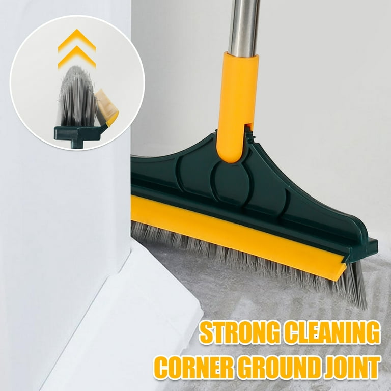 Multipurpose Floor Brush, Shower Cleaning Scrubber Brush with Long Handle,  Large Brushes for Scrubbing, Stiff Push Broom for Grout/Patio/Garage/ Bathroom/Boat/Tile Floor and Concrete 