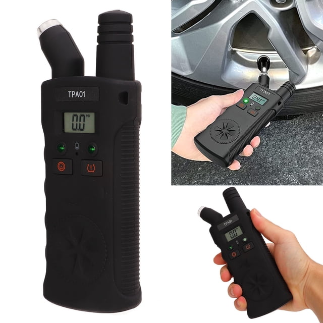 Digital Tire Pressure Gauge, Easy 4 Setting Ranges TPMS Relearn Tool Auto Accessory Clear Reading for Car
