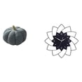 thumbnail image 1 of Juego de cojín de sofá de peluche con forma de calabaza de Halloween y reloj acrílico para dormitorio, sala de estar, cafetería, decoración silenciosa, 1 of 8