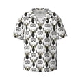 thumbnail image 2 of Lsque Ski Goggles Moose Music Picture print Men's Cuban Collar Short Sleeve Shirt Summer Beachwear Casual Button Down Fashionable Vacation Leisure Shirt-Medium, 2 of 7