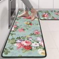 thumbnail image 2 of Kitchen Rugs Sets Of 2,Pioneer Flower Floral Print Pattern Anti Fatigue Kitchen Mat Rugs Non Slip Washable,Decorative Kitchen Floor Mats for Kitchen,Sink,Laundry,17"x47"+17"x47", 2 of 5