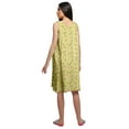 thumbnail image 4 of Moomaya Printed Sleeveless Nightdress For Ladies Button Placket Nightwear, 4 of 6