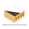 thumbnail image 3 of Uxcell 9x9x5mm Gold Tone Sticky Aluminum Heatsink Electronics Cooler 20 Pcs, 3 of 5