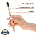 thumbnail image 5 of BlauKe® Bamboo Toothbrushes Soft Bristles 4-Pack – Biodegradable, Sustainable, Natural, Eco-Friendly – Black Charcoal Wooden Toothbrushes, 5 of 8