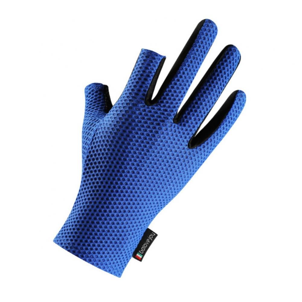 2 Cut Finger Fishing Gloves Ice Silk Non-Slip Anti-UV Summer Sport Cycling Glove