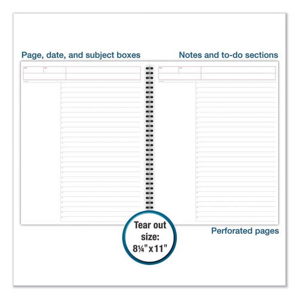 Wirebound Guided Action Planner Notebook, 1-Subject, Project-Management Format, Gray Cover, 11 X 8.5, 80 Sheets | Bundle of 5