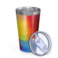 thumbnail image 2 of 16oz Tumblers Colorful Rainbow Checkered Pattern Stainless Steel Vacuum Insulated Double Wall Travel Tumbler Cups Mug with Lid and Straw,Cleaning Brush for Coffee,Tea, 2 of 4