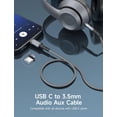 thumbnail image 2 of Cable auxiliar de audio JSAUX USB C a 3,5 mm, 9,9 pies para iPhone y Samsung, 2 of 8
