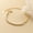 Gold, variant on Women's Elegant Pearl Square Hollow Bracelet