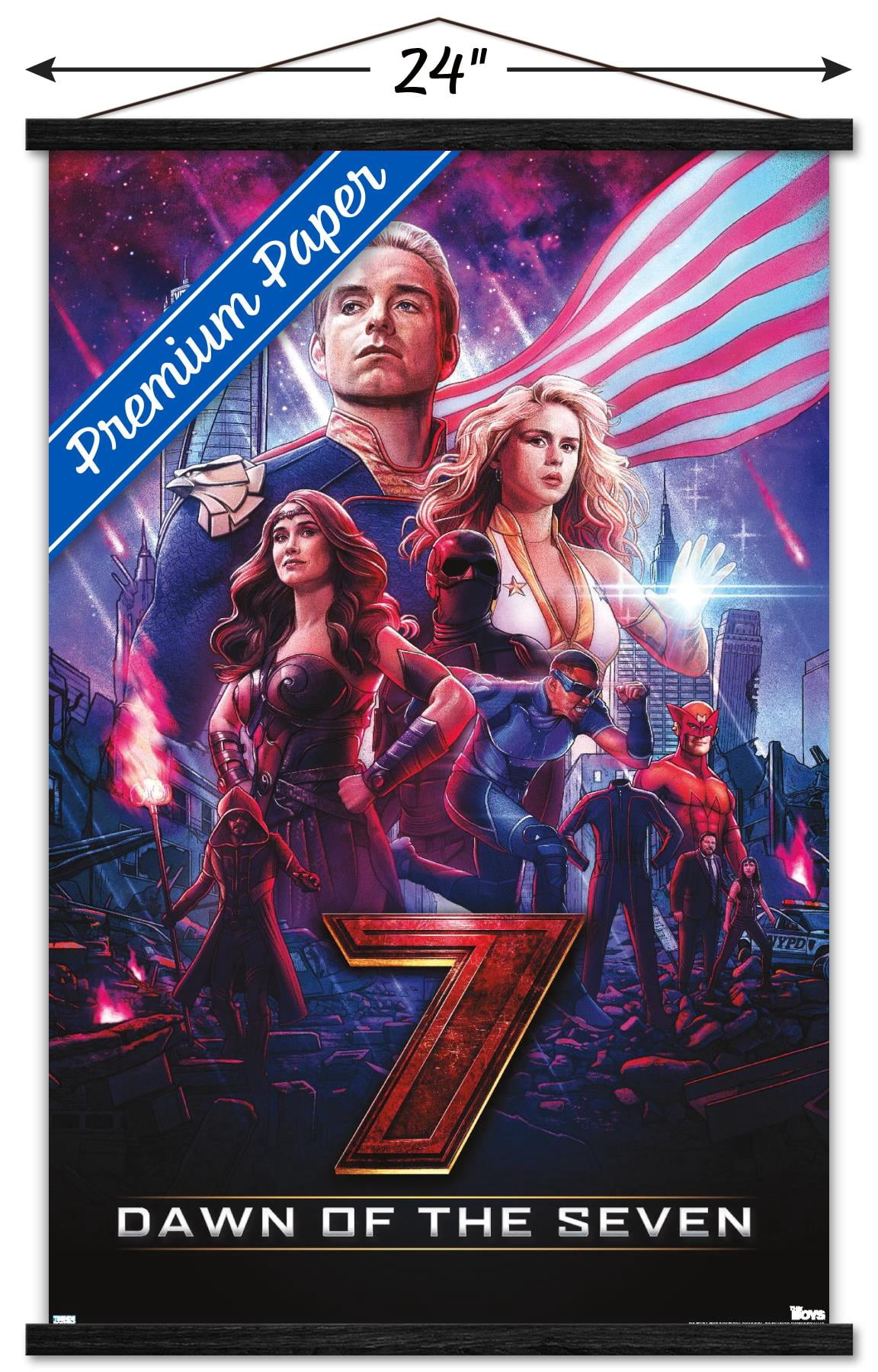 The Boys: Season 3 - Dawn of the Seven Wall Poster with Magnetic Frame, 22.375" x 34"