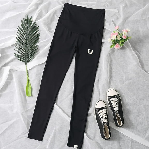 HUPOM Womens Dress Pants Stretchy Womens Pants Casual Mid Waist Rise Full Straight-Leg Black XL