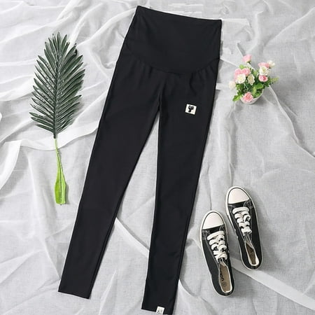 

Summer Savings 2023! JERDAR Women s Solid Long Pants Cat Sign Loose Adjustable Maternity Pants Leggings Bottom Sweatpants Black L