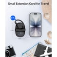 thumbnail image 4 of ORICO Pocket Power Strip for Travel, 5 in 1 Extension Cord with 2 AC Outlets 2 USB-A and 1 USB-C Ports, 3.7 ft Flat Plug Wrapped Around Power Strip for Cruise Office, Hotel, Home(Black), 4 of 8