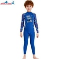 thumbnail image 4 of koolsoo Combinaison de Plongée pour Enfants - Combinaison sous-Marine une Pièce Protection Maillot de Bain Bleu G, 4 of 6