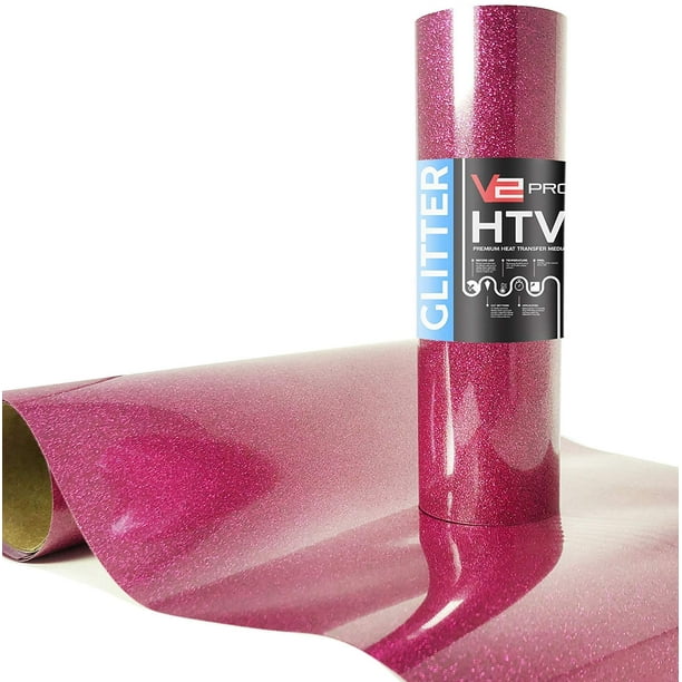 v2 pink glitter heat transfer vinyl roll iron on vinyl