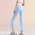 thumbnail image 6 of AINIYS High Waisted Relaxed Straight Leg Capris Pants for Women Commute Shopping Weekend Blue XL, 6 of 9