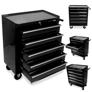 ARTMAN 5 Drawer Rolling Tool Chest, Tool Storage Cabinet  with Wheels and Drawers for Garage Warehouse