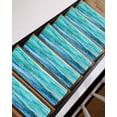 thumbnail image 3 of Turquoise Blue Non-Slip Stair Treads for Wooden Steps, 4 Pack-8x30in Carpet Stair Mats with Adhesive Backing, Noise-Reducing Step Covers for Indoor Stairs, Easy to Install & Residue-Free, 3 of 7