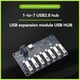 thumbnail image 3 of Divisor de Concentrador USB 2.0 de 1 A 7 Puertos. Módulo Concentrador USB 2.0 de Alta Velocidad (480 Mbps). Tipo C y Fuente de Alimentación CC. Expansión USB., 3 of 5