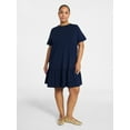 thumbnail image 5 of Terra & Sky Women's Plus Size Tier Tee Dress with Short Sleeves, Size 0X-5X, 5 of 5
